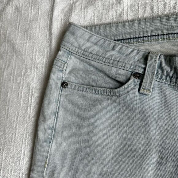 Habitual Light Wash Denim Jeans Straight Leg Raw Hem SZ 28 - Picture 12 of 16